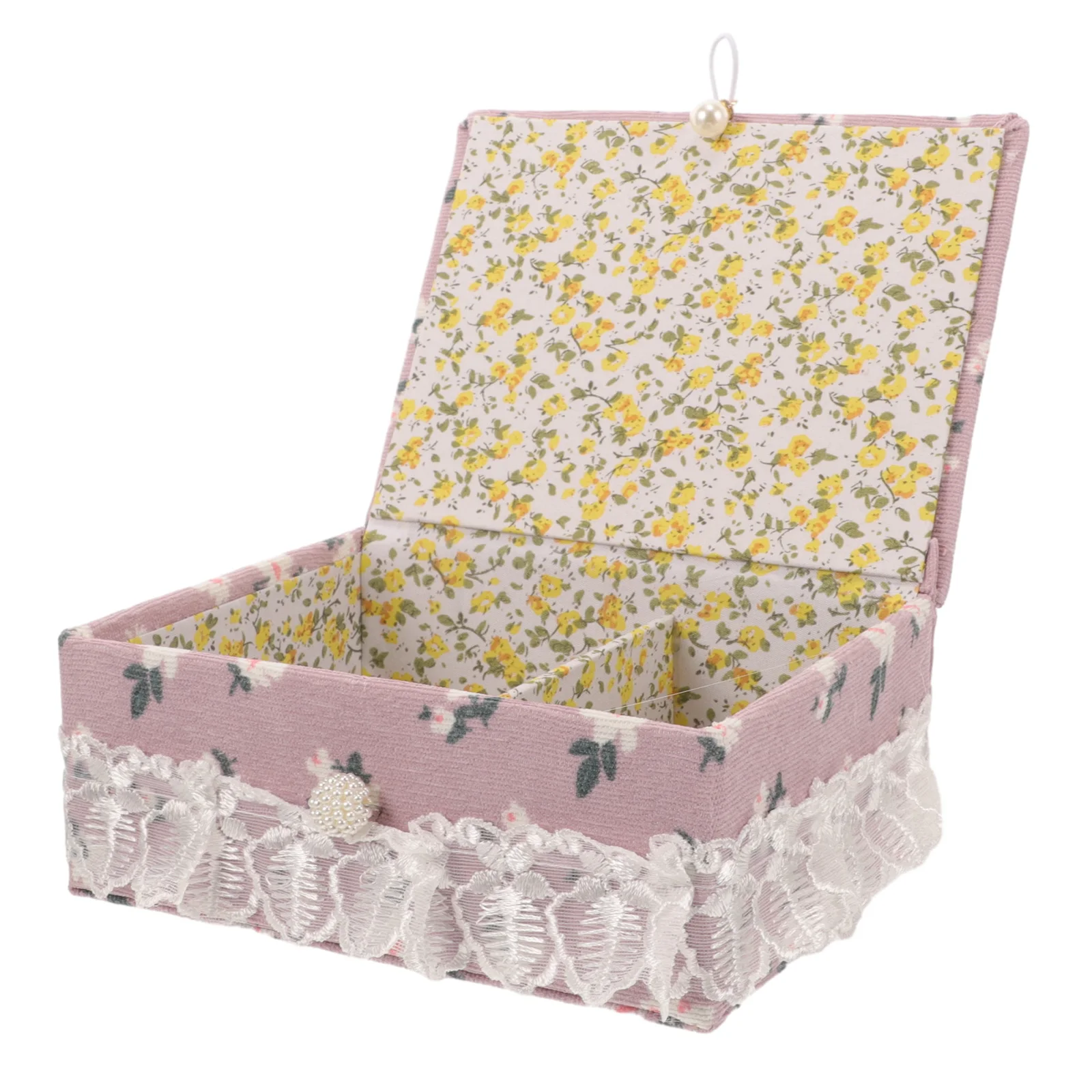 

Fabric Sewing Pin Storage Case Compact Portable Lidded Pin Box for Needles Buttons Beads Small Accessories Sewing Kit Storage