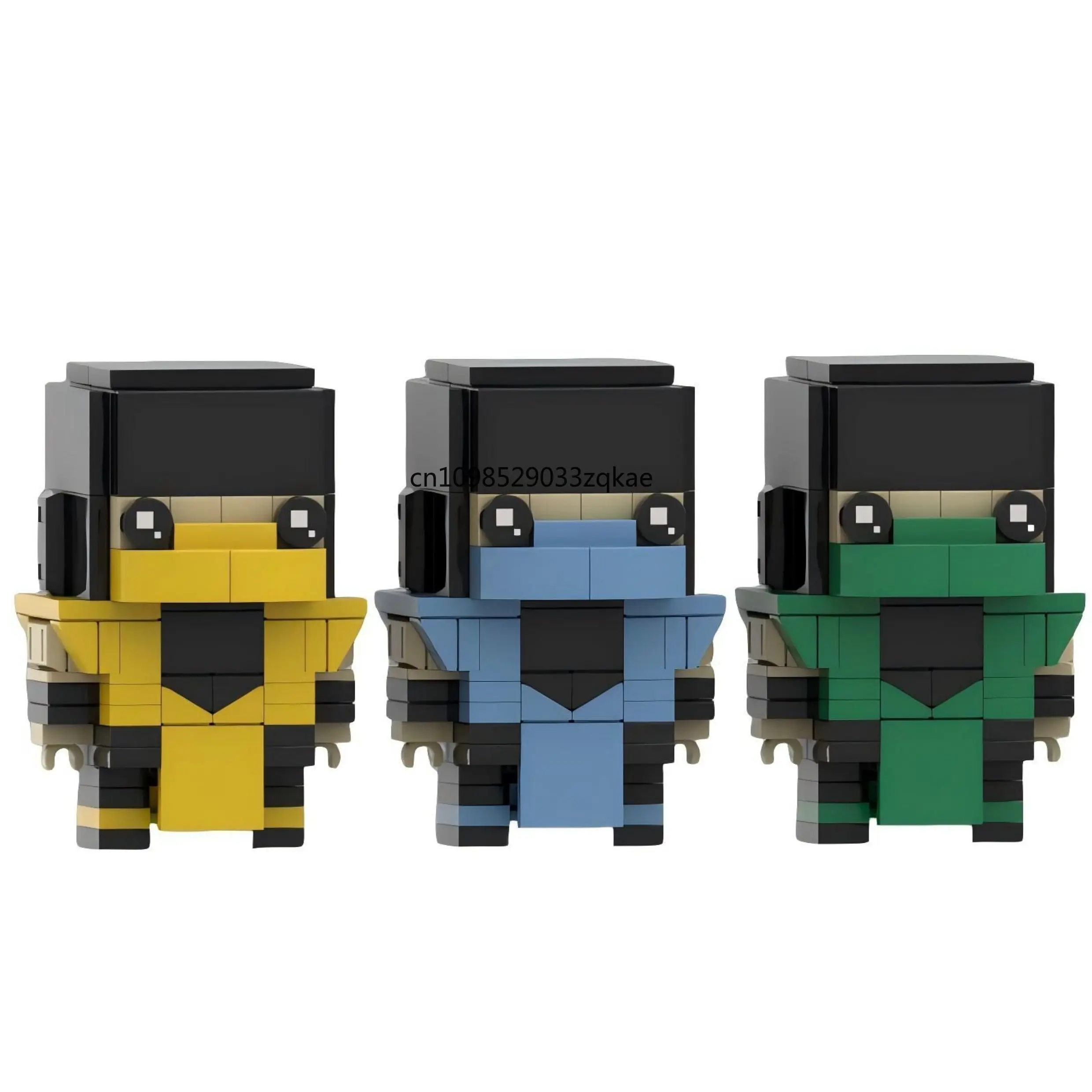 MOC Ideas Brick Cartoon Anime Figuren Bricksheadz Modell Spielzubehör Mortaled Kombat Bausteine Spielzeug für Kinder Geschenke – Detail 10