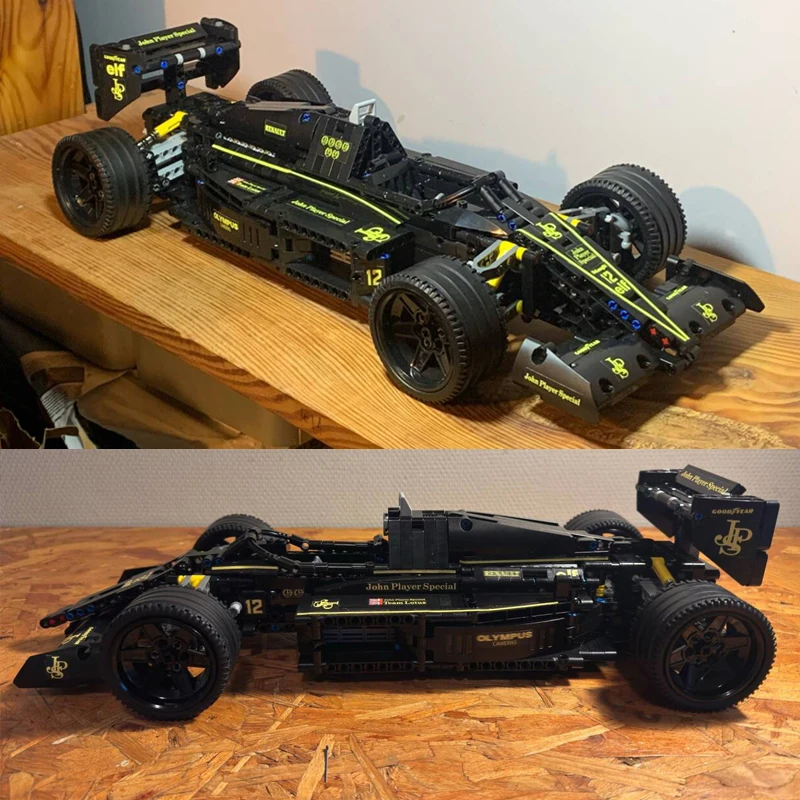 التقنية جون بلاير صيغة خاصة 1 سيارات السباق الكلاسيكية جيل واحد أسطورة المتسابق اللبنات نماذج ألعاب الطوب MOC