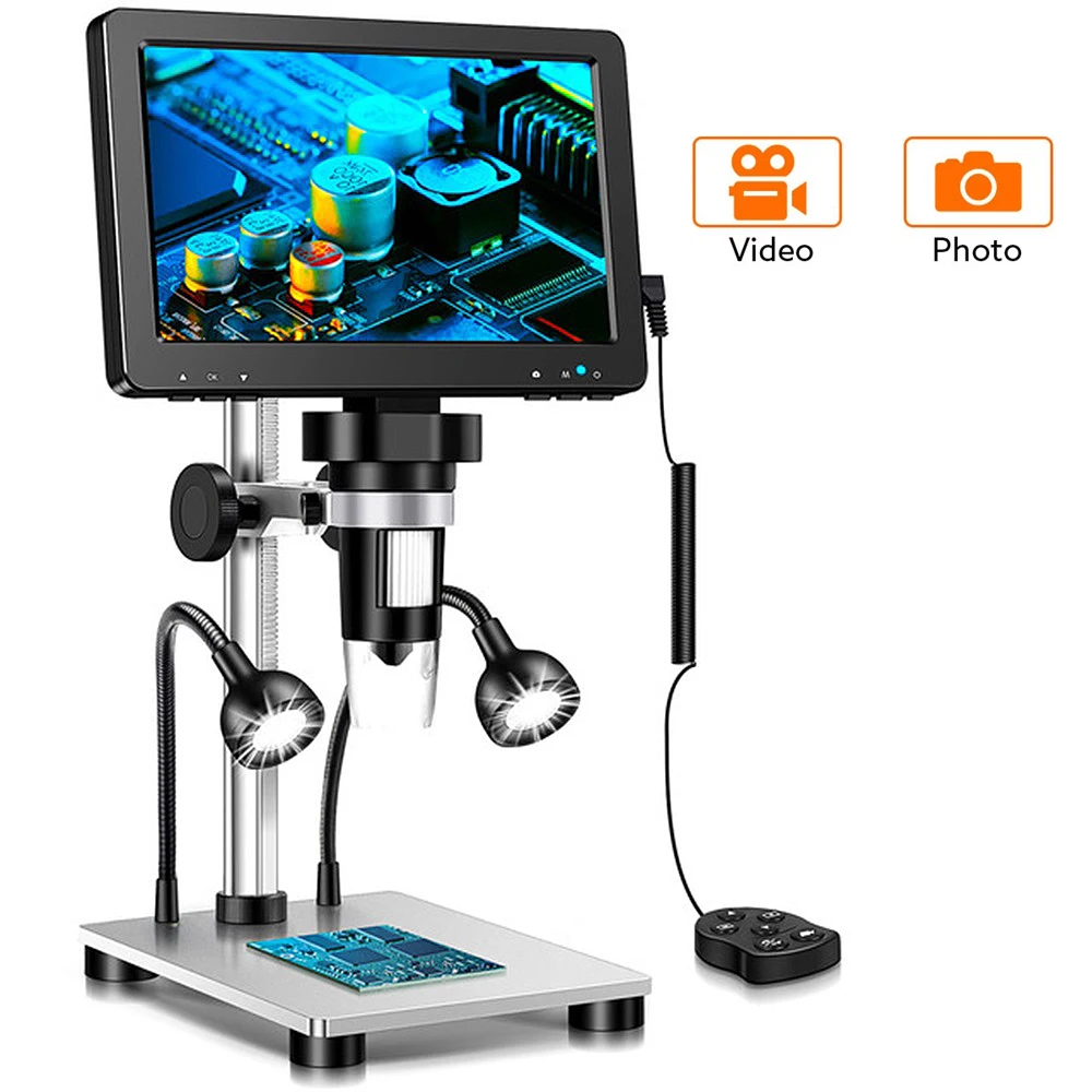 

DM9 7 Inch LCD 1080P HD Microscope Professional 1200X Digital Microscopes Coin Magnifier Tools for Electronics Soldering