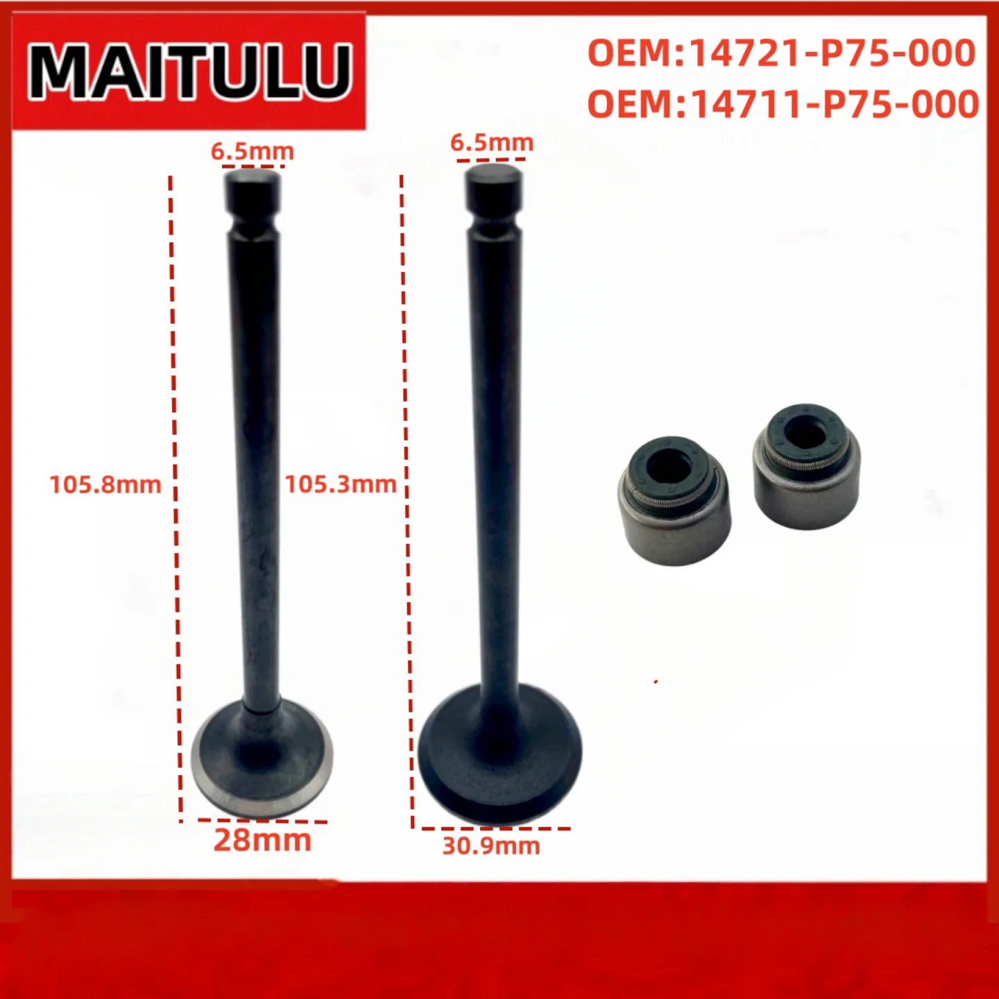 

OEM:14721-P75-000 For Honda CR-V 1996 1997 1998 1999 2001 engine intake and exhaust valve kits 14711P75000