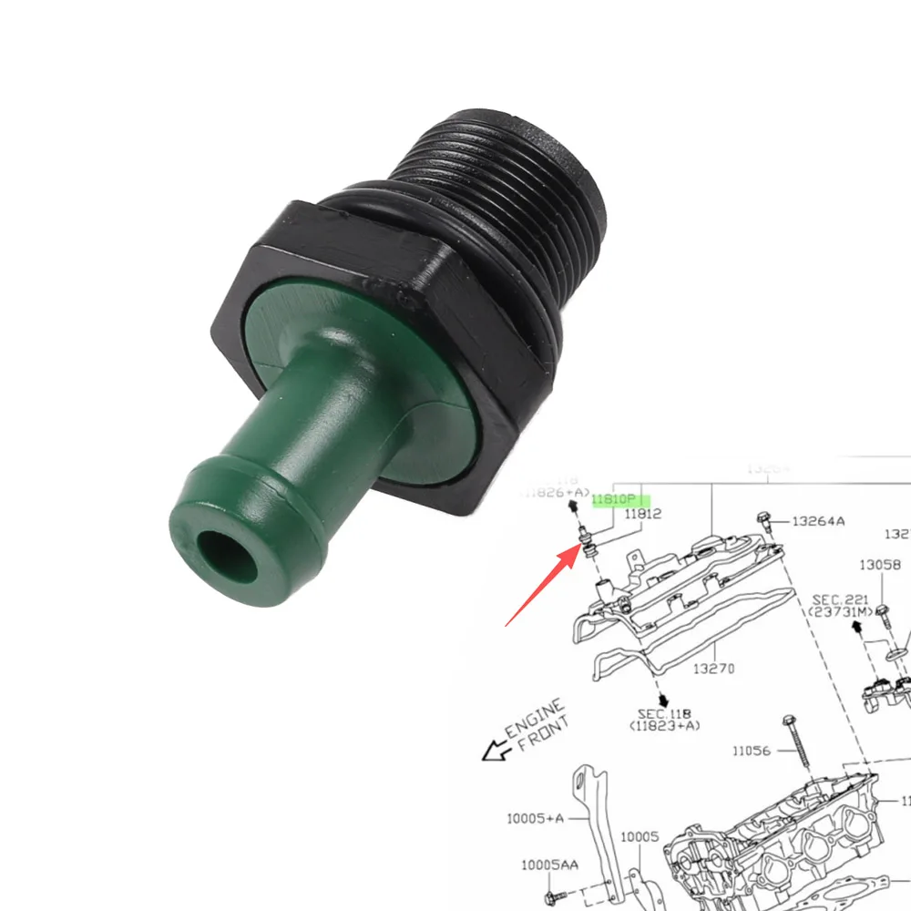 1PC PCV Valve for Nissan Altima L33 2014-2016 Teana X-Trail Xterra Navara Frontier D40 Quest Pathfinder R52 11810-EA200