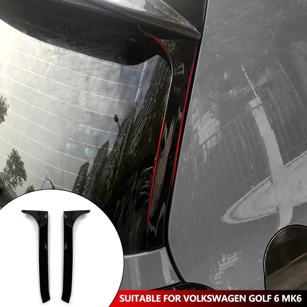 

Черный спойлер багажника на заднее окно, сплиттер Canard для VW Golf 6 MK6 GTI GTR GTD R R20 2008–2013 глянцевый высококачественный ABS