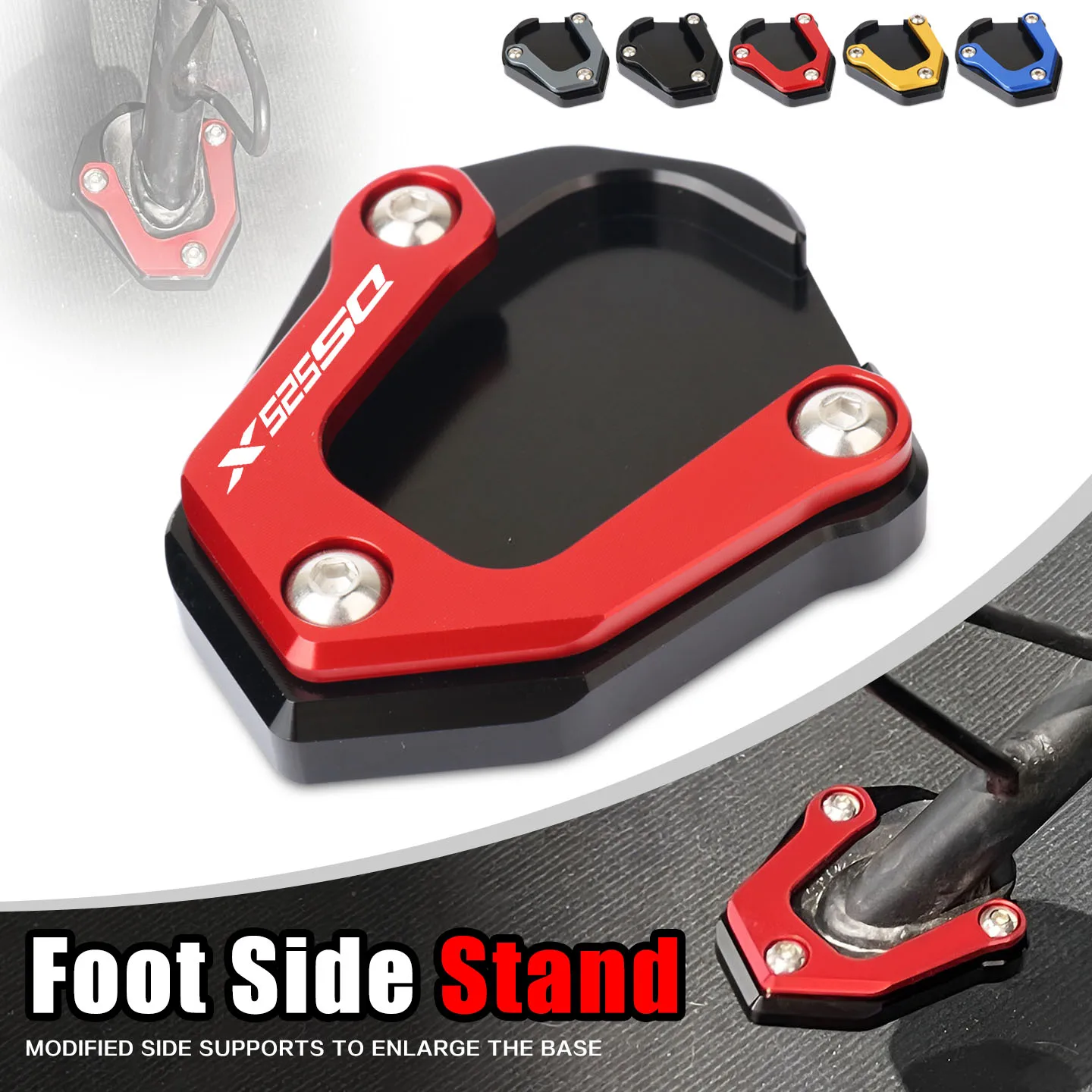 For VOGE DS625X 300Rally DS525X DS900X DS500X Motorcycle Kickstand Foot Side Stand Extension Pad Support Plate Enlarge Stand