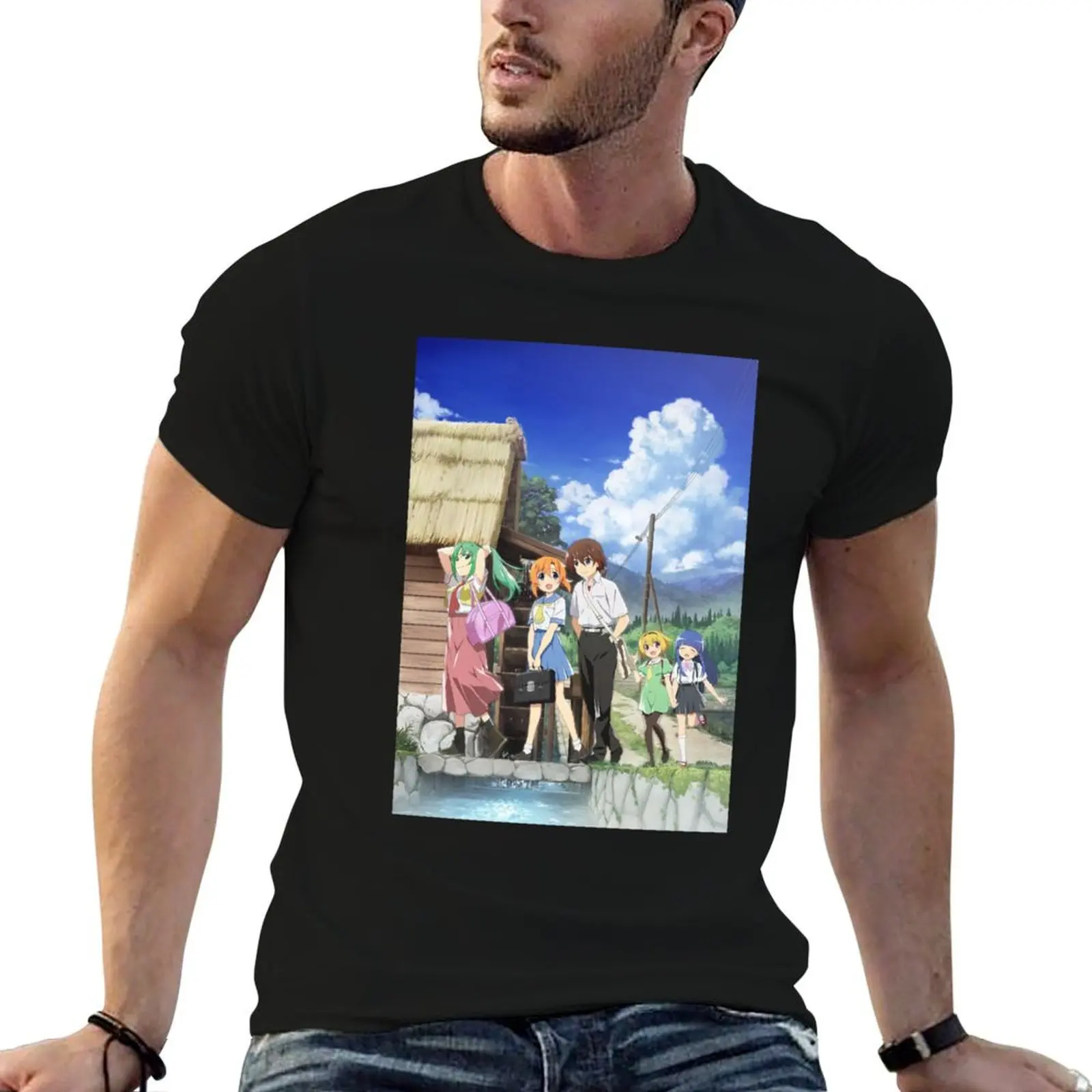 Higurashi no Naku Koro ni Gou T-Shirt Casual Loose Fit Short Sleeve T-Shirt