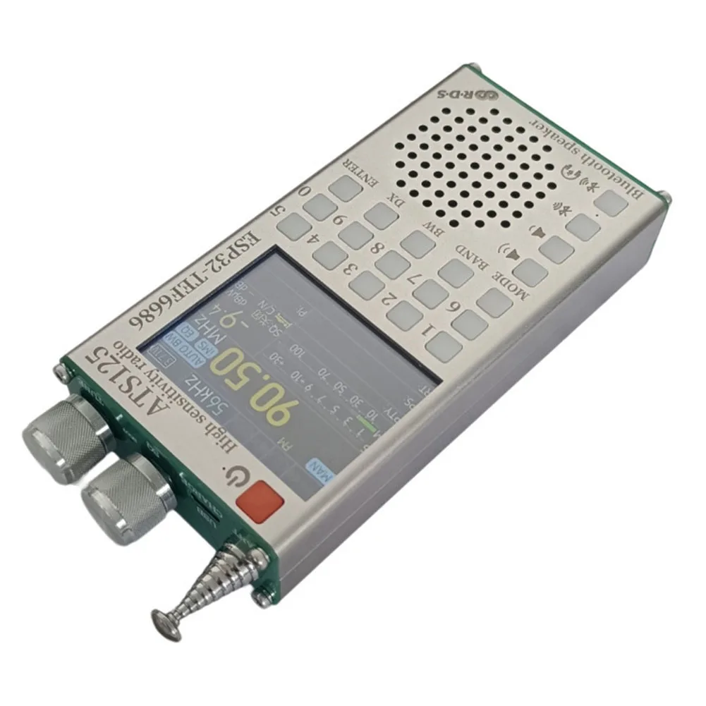 ATS125 Portable Radio Supporting FM SW LW Frequencies with TEF6686 Chip 2.4 Inch IPS LCD and 40mm Speaker ATS125