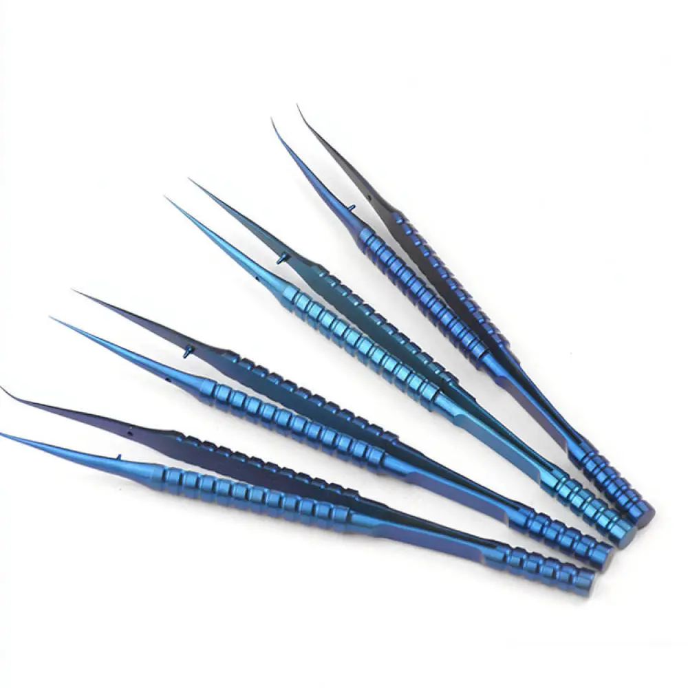 Titanium Alloy Fine Tip Tweezers For Microscope Soldering 0 15mm Jump Wire Electronic Component Repair Professional Manual Tool