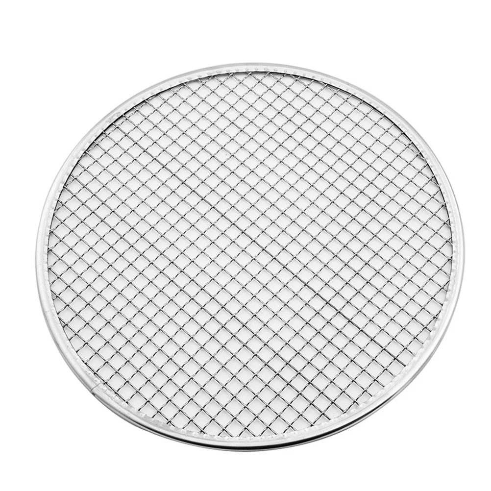 

Stainless Steel Grill Mesh Grid Bbq Grate Burn Barrel Topper Outdoor Cooking Corrosion Resistant Easy Clean Garden