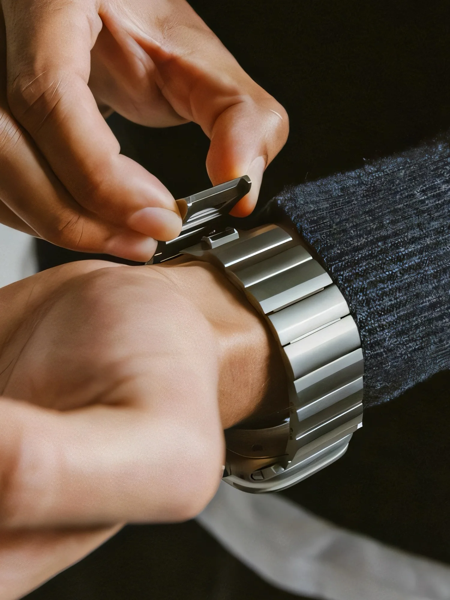 Correa VWAR de titanio puro para Apple Watch Ultra 2 Series 10 9 8 7 6 SE, correa para iWatch, accesorios de cierre magnético 46 49mm