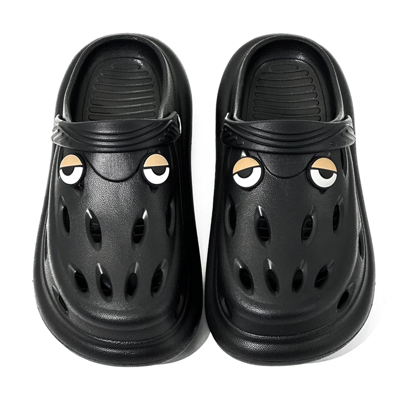 

Мужские сабо, новинка 2025, летняя обувь, повседневные сандалии из ЭВА для мужчин, модные тапочки, садовая обувь с закрытым носком, пляжная обувь черного цвета