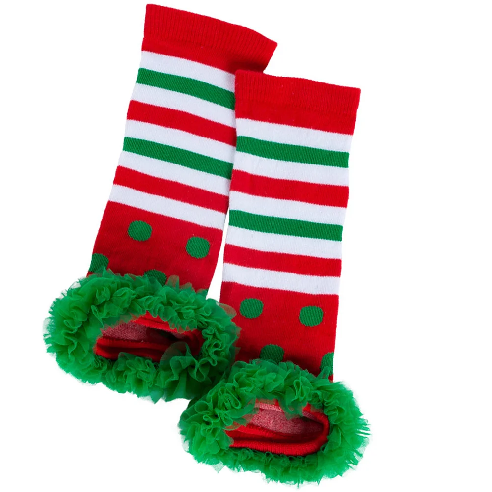 

1Pair Christmas Sock Cover Kids Long Socks Warm Cotton Festival Themed Xmas Leg Socks Comfortable Autumn Winter