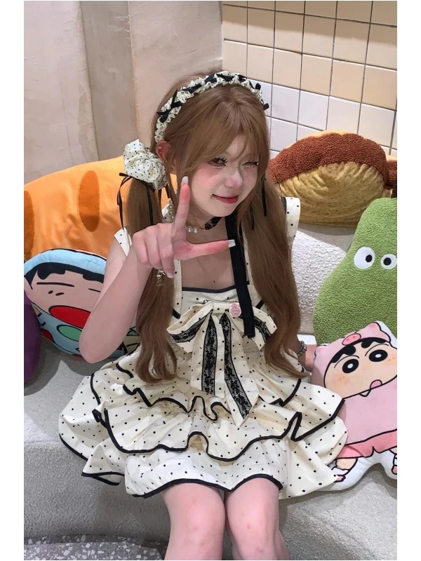 صيف جديد جميل Bal Princ Dr Design Sense Knot البولكا نقطة Svel الخصر في تنورة منتفخة كعكة ضئيلة