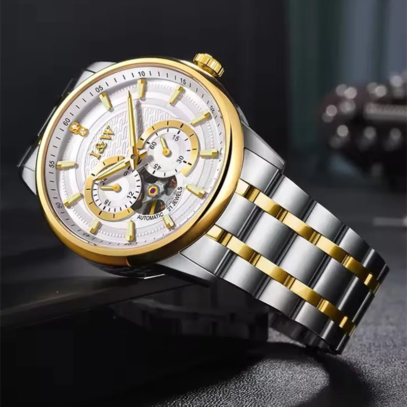 

CARNIVAL Brand Mechanical Watch Luxury Sapphire Calendar MIYOTA Movement Automatic Wristwatches Luminous for Men Montre Homme