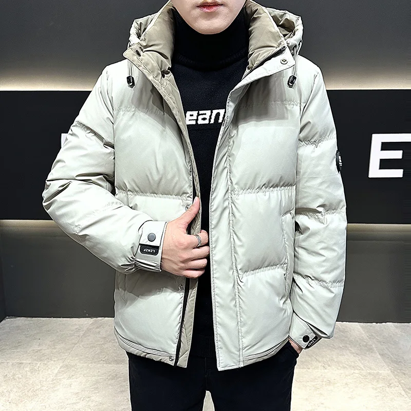 New 2024 Winter Men's Casual Hooded Duck Down Jacket Outwear Loose Windproof Warm Puffer Coat Plus Size L-5XL Tops Down Clothing