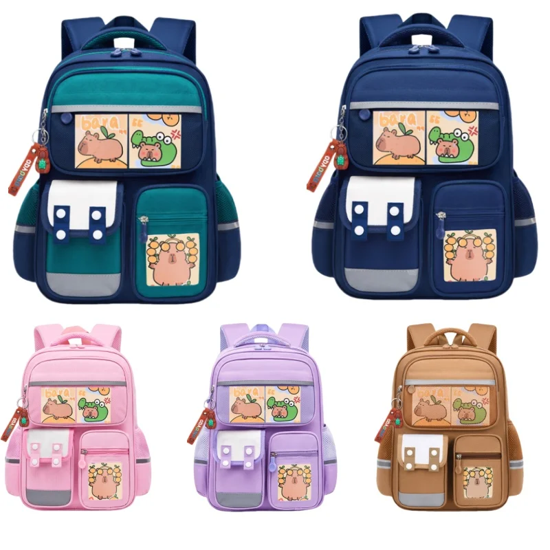 

Capybara Dirt-Resistant School Bag Cartoon Capybara Large Capacity Travel Storage Backpack Children's Holiday Gifts Commuting