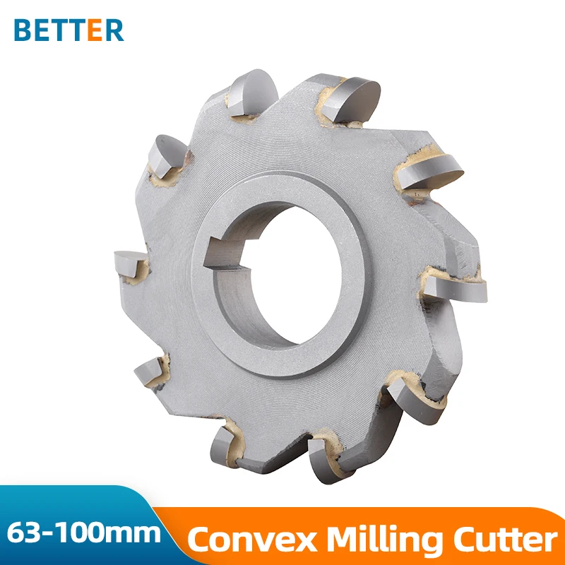 R3 R4 R5 Convex semicircular R milling cutter with carbide arc milling cutter spline circular groove forming milling cutter head