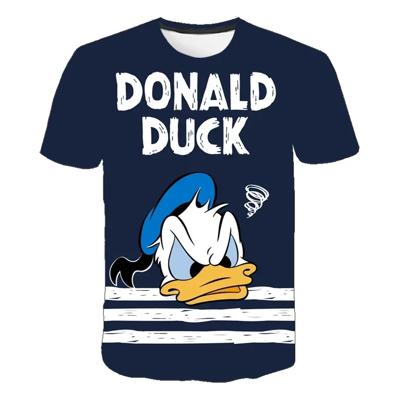 

Disney Girls Boy TShirt Mickey Mouse Donald Duck Short Sleeve T-shirt 3D Print Children's Cartoon Kids Clothes Cute Baby Tops