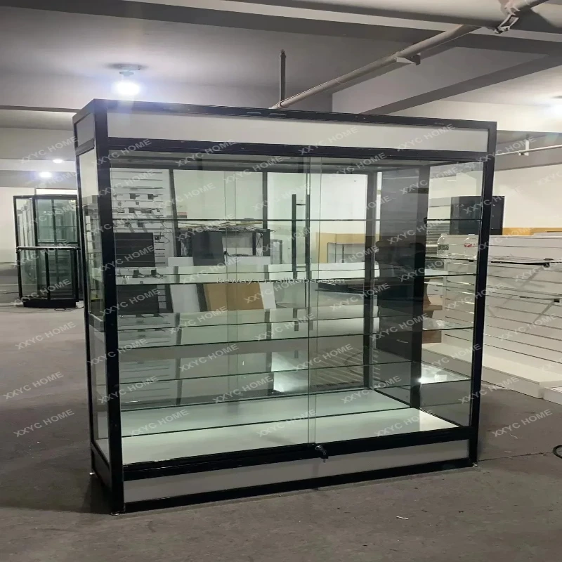 X-S  custom.Factory Custom Full Glass Display Cabinet For Retail Store decoración hogar