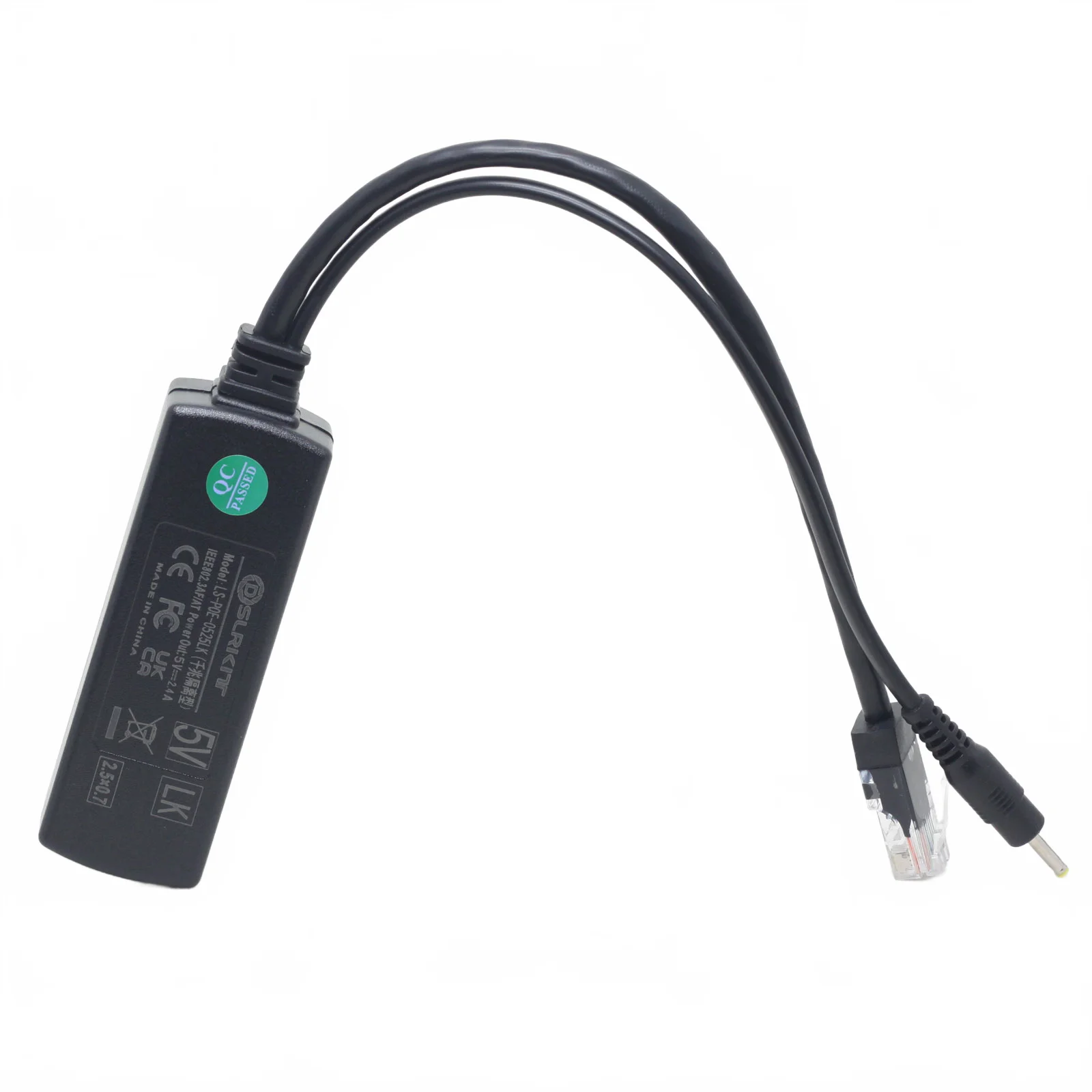 DSLRKIT DC 2.5x0.7mm 5V Gigabit PoE Splitter for Reolink E1/E1 Pro/E1 Zoom/Lumus Pro/V2
