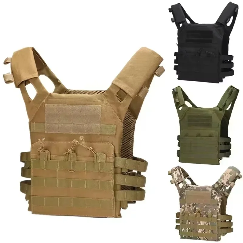 Nylon Tactical Vest Body Armor Hunting Carrier Airsoft Accessories Combat MOLLE Camo Vests