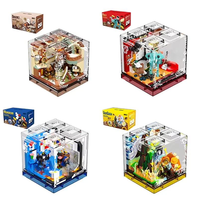 

Набор строительных блоков Inspiration Art Box: Вечные конструкторы Starry Gifted с прозрачной крышкой, игрушки-подарки