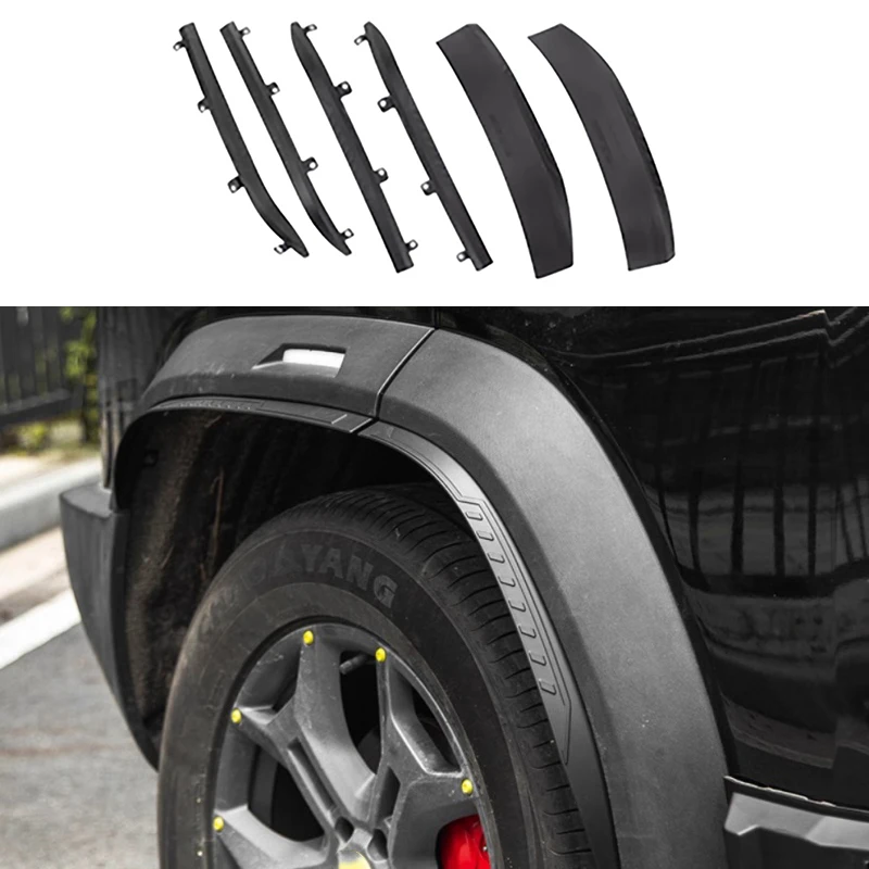 Car ABS Widened Wheel Eyebrow Fit for JETOUR Traveler T2 2023-2024 Modified Widened Anti-scratch Wheel Eyebrow Easy Installation