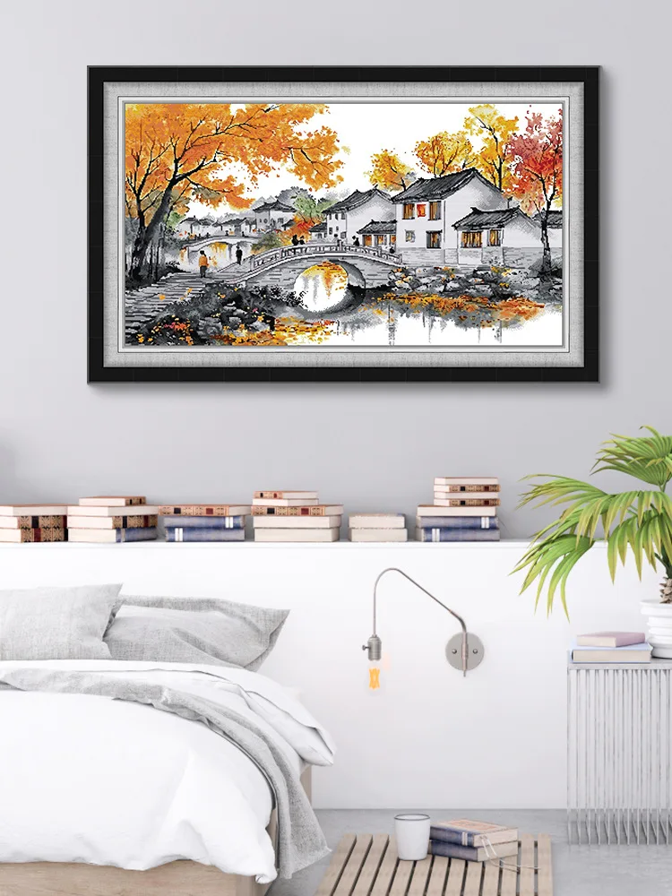 

Soulgift News Набор для вышивки крестом с предварительной печатью, штампованная ткань Аида с нитками DMC, набор для вышивания - Семья матери