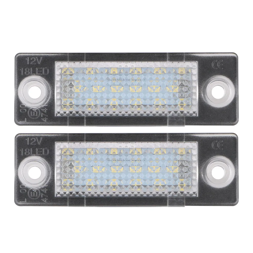 With built-in decoder Car License Number Plate Lamps LED license plate light 2Pcs For VW Passat Auto Accessories