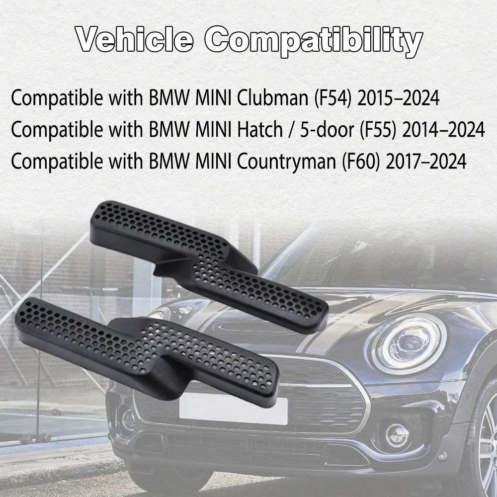 

2 шт. Защитные заглушки для воздуховодов под сиденьями автомобиля, предотвращающие засорение пылью, для BMW MINI Clubman F54, Hatch F55, Countryman F60