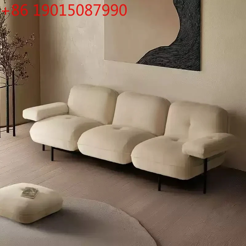 

Modern light luxury fabric sofa simple concubine pedal living room recliner medieval small apartment sofa