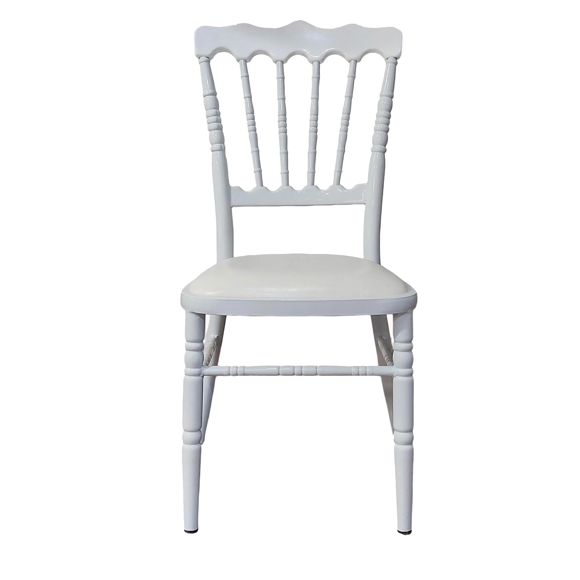 * White Color Charivari Banquet Chair Steel or Aluminum Event Chairs Napoleon Chiavari Chair for Wedding