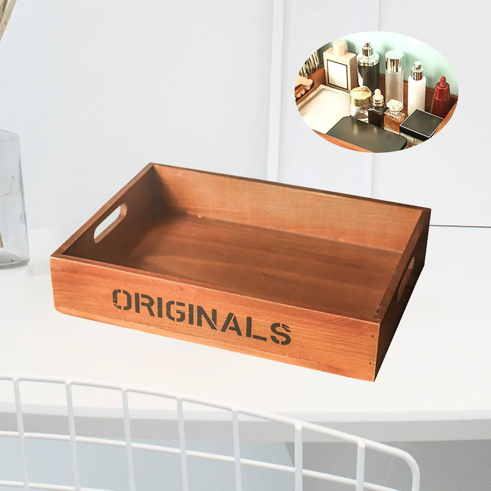 

Makeup Vanity Tray Home Decor Afternoon Tea Tray for Desk Kitchen Bathroom