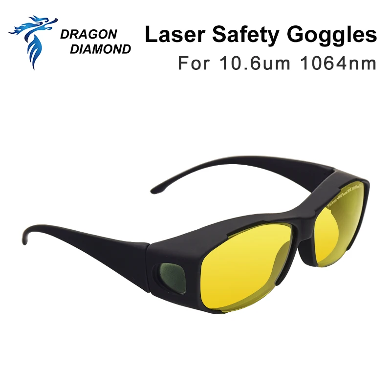 Imagem -02 - Óculos de Segurança do Laser Óculos de Proteção Od4 Escudo Proteção Eyewear para Yag Dpss Fibra e Co2 Laser Máquina 10.6um 1064nm