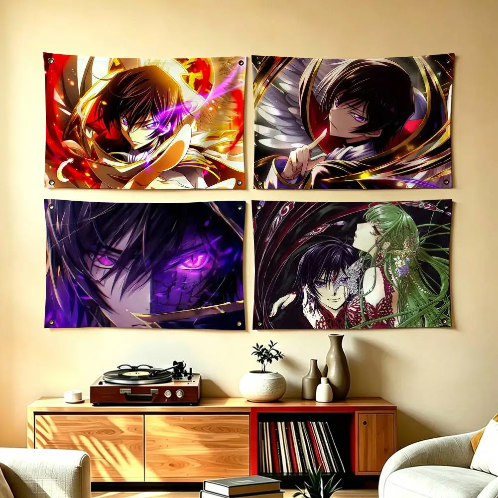 Japan Cool Anime C-Code Geass  Flags for Bedrooms Home Decor Items Outdoor Decors Garage Decoration Flaga