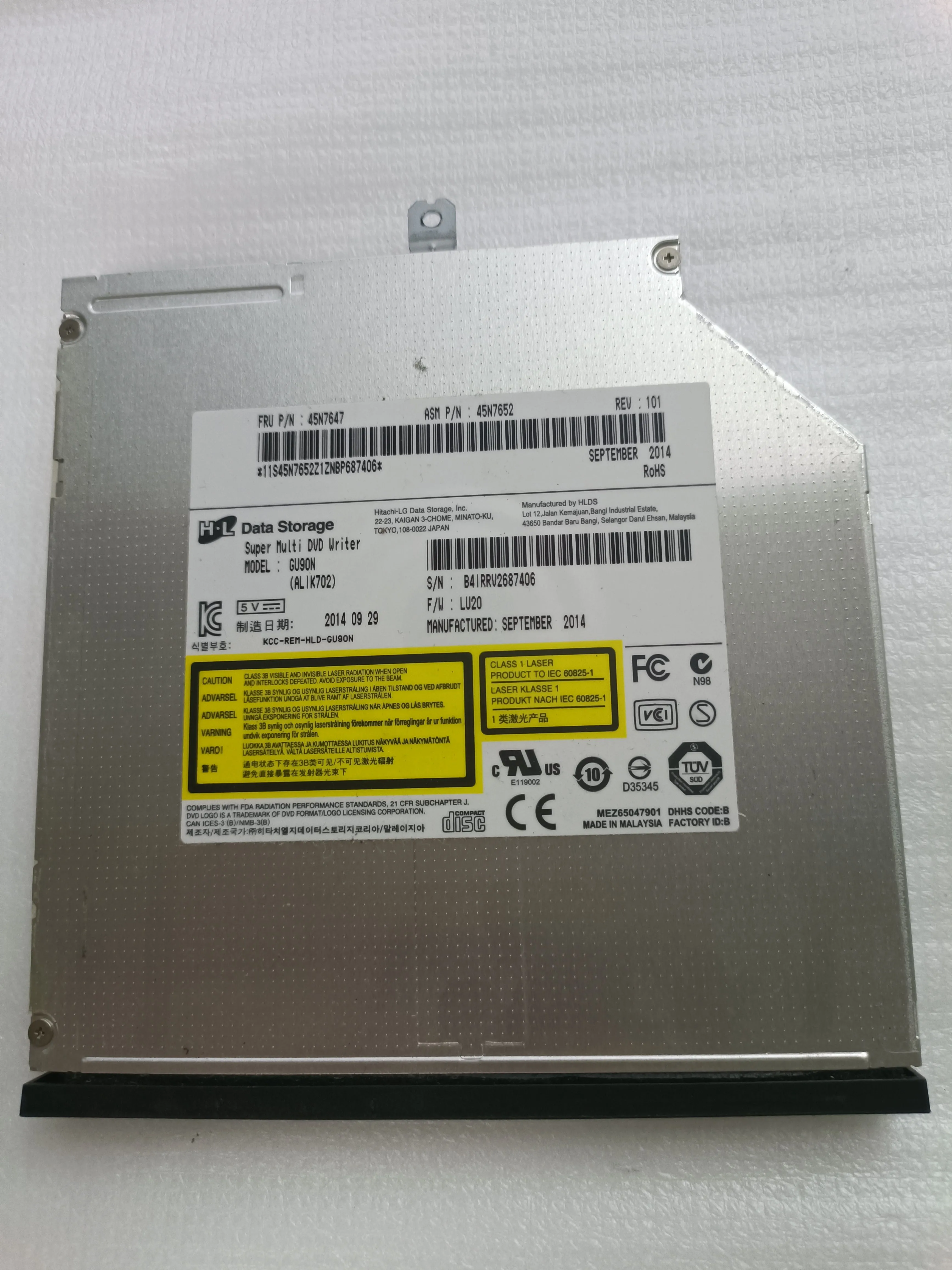 

Used Original for Lenovo ThinkPad T440p T540P W540 W541 Notebook DVD-RW Burner Optical Drive