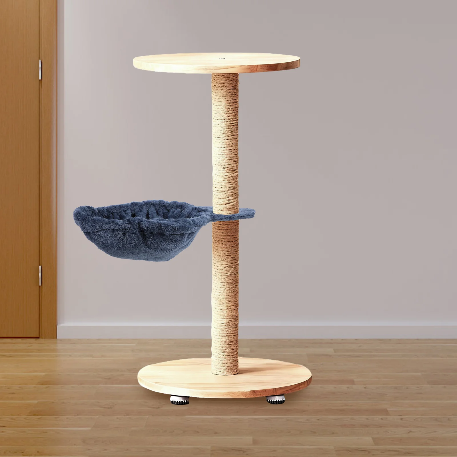 

Cat Hammock Bed Soft Flannel Hanging Nest For Indoor Cats Steel Ring Support Diy Wall Mounted Cat Tree Lounger Attachment Cozy