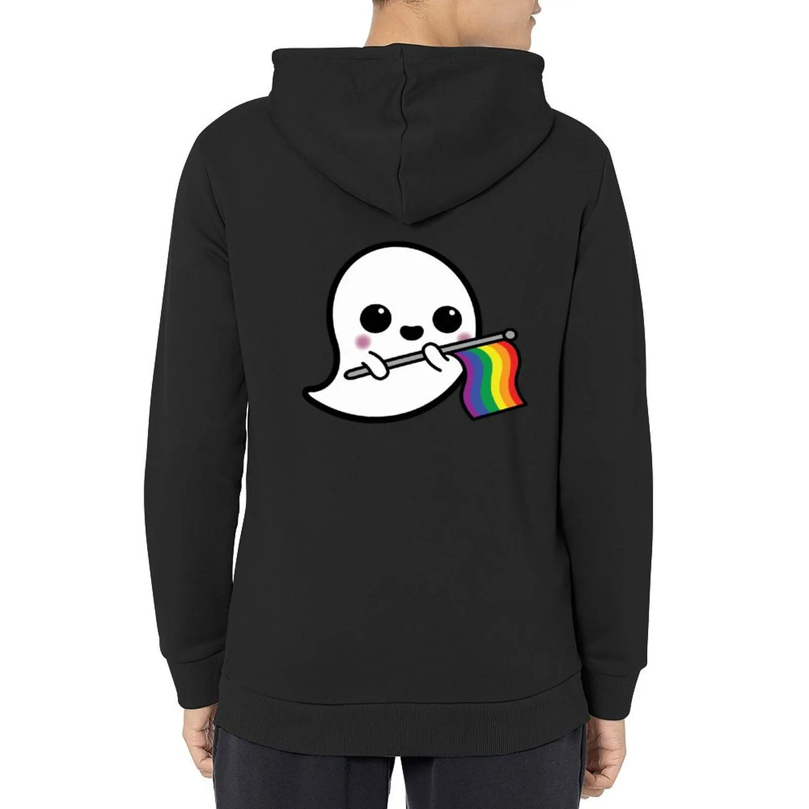 

Rainbow Pride Ghost Hoodie mens clothes korean clothes mens clothing men's sweat-shirt mens hoodies