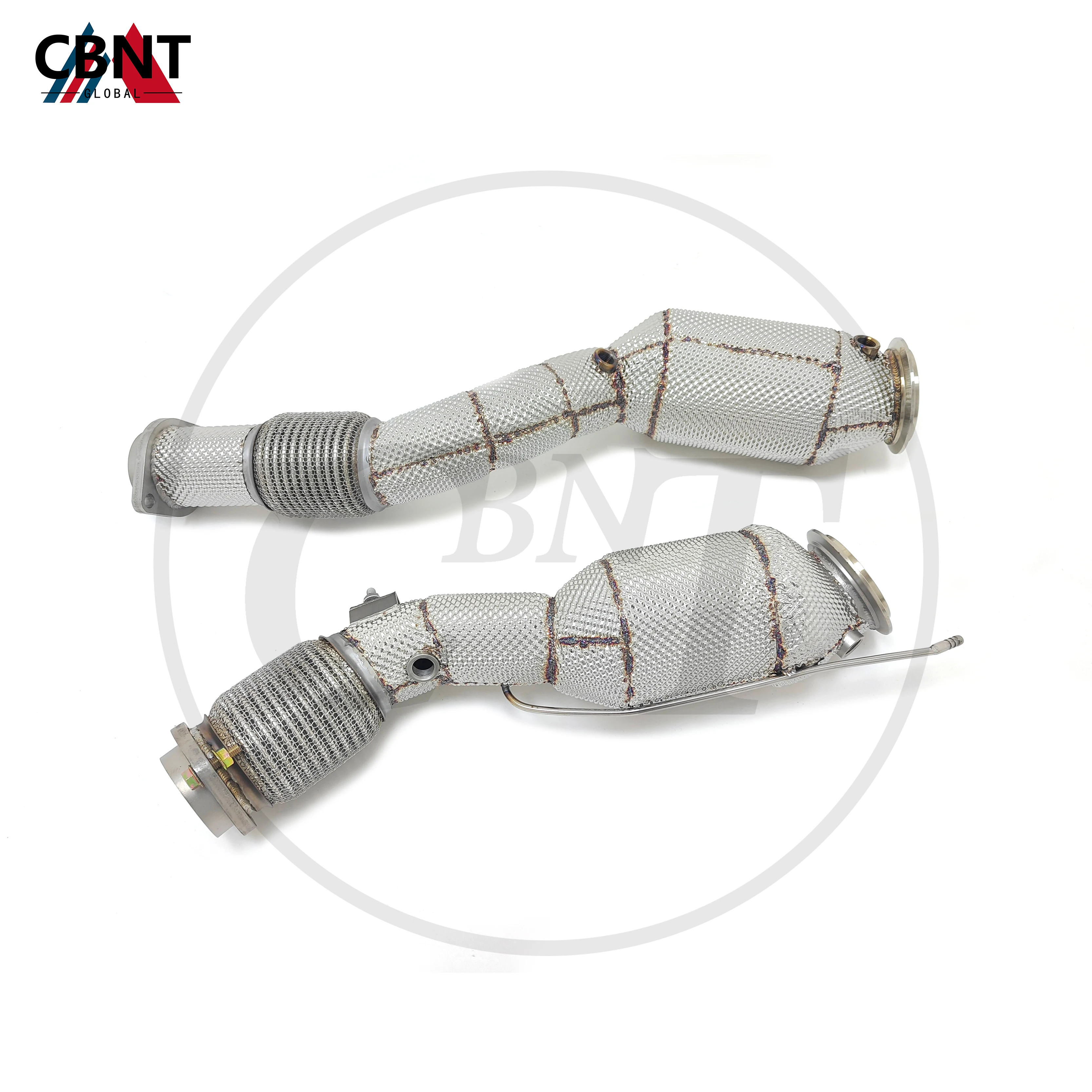 

CBNT Catted/Catless Downpipe with Heat Shield for BMW X3M F97 X4M F98 S58 3.0T Exhaust Header with OPF SS304 Tuning Exhaust-pipe