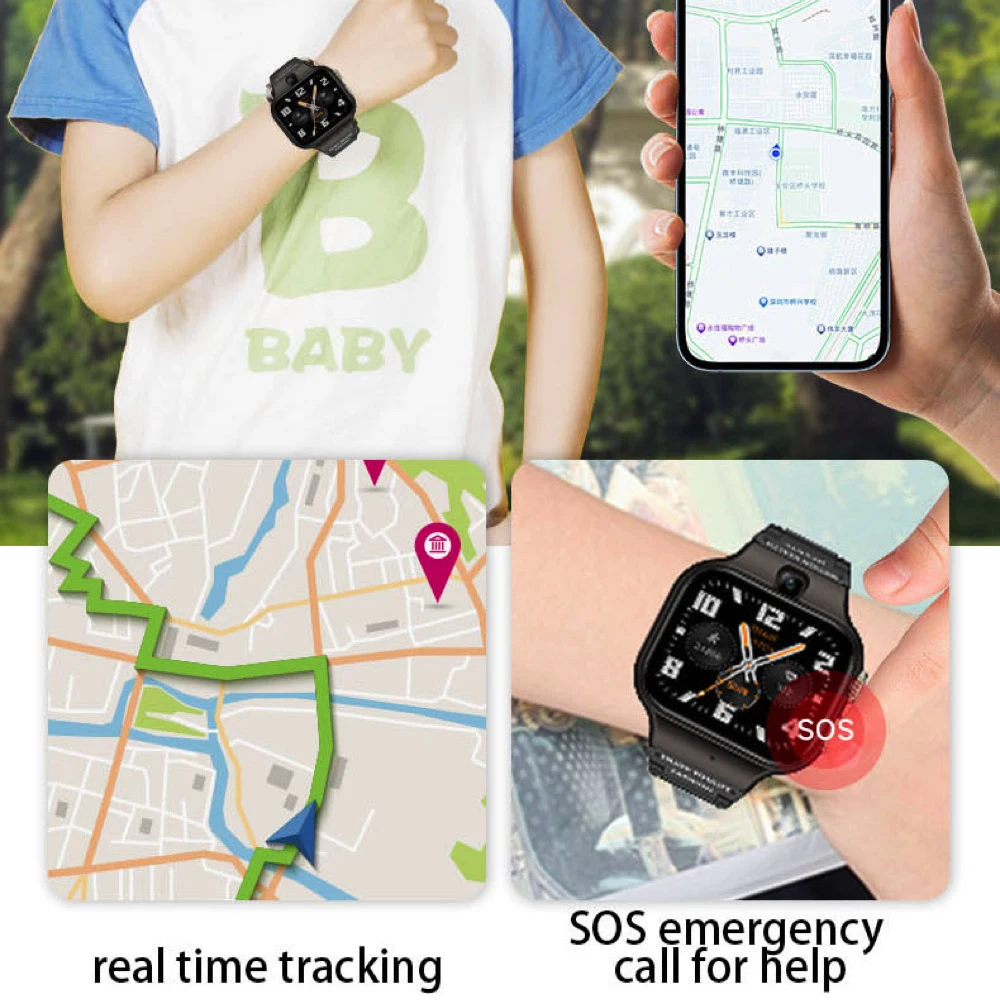 طفل مكالمة فيديو 4G ساعة ذكية WIFI LBS GPS تحديد المواقع مقاوم للماء SOS معدل ضربات القلب الصحة الساعات APP تحميل الأطفال Smartwatch