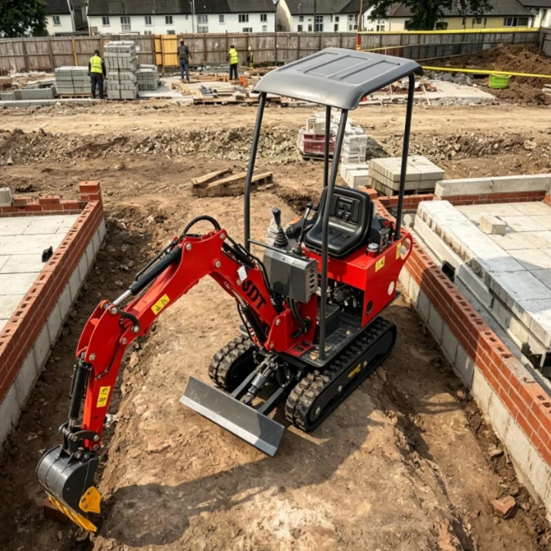 Heavy Built Customized Mini Excavator 0.8Ton Hydraulic Mini Excavator Full Attachments With Grab Claw For Orchard Planting