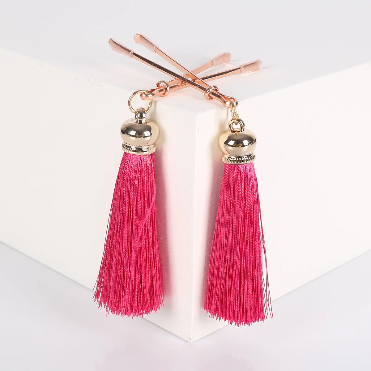 Rose Gold Tassel mamilos para mulheres, brinquedos sexuais, clipes para seios, jogos de casais sensuais, artigos íntimos, acessórios exóticos, novidades