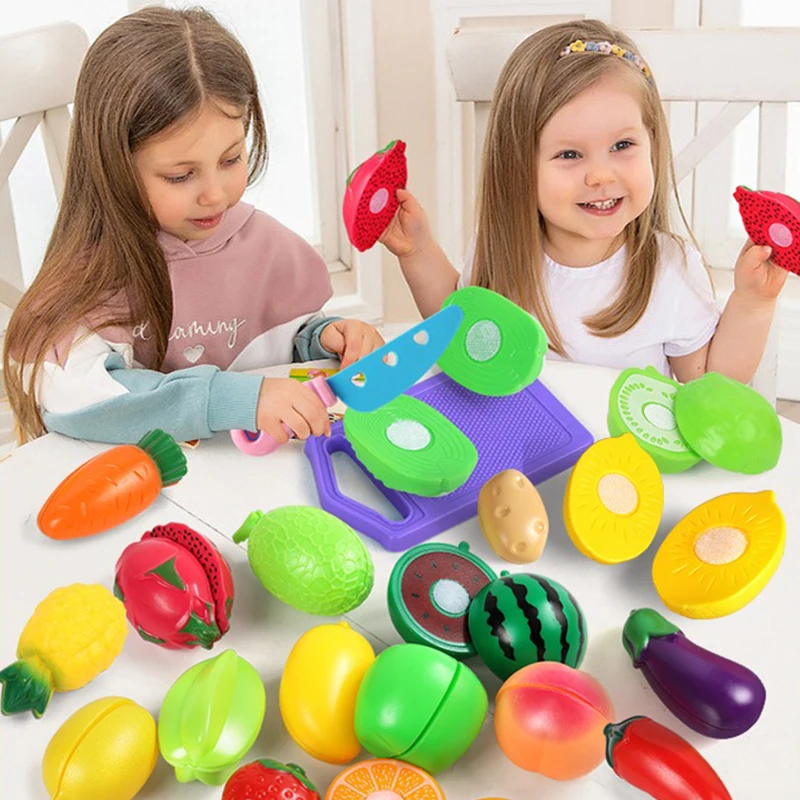 ألعاب لعب مقلدة لقطع الفواكه والخضروات للأطفال لعبة التفاعل بين الوالدين والطفل كهدية عيد ميلاد TMZ