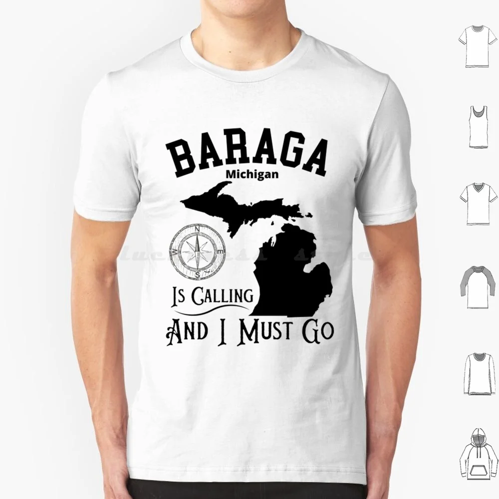 Baraga Upper Peninsula-Baraga T Shirt Big Size 100% Cotton Baraga Barga Us Beauty Spot Holiday Outdoors Mi Nature Fishing At