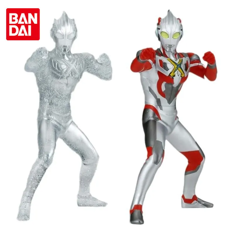 16CM Bandai Original BANPRESTO Hero Statue Ultraman X Basics Type Transparent Color Anime Action Figures Collectible Model Toys