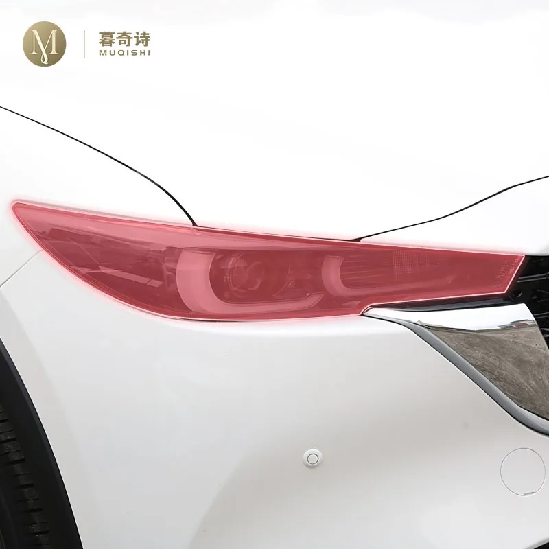 

pre cut car exterior headlight scratch resistant TPU protective film transparent/smoked black For Mazda CX-5 2022-2024