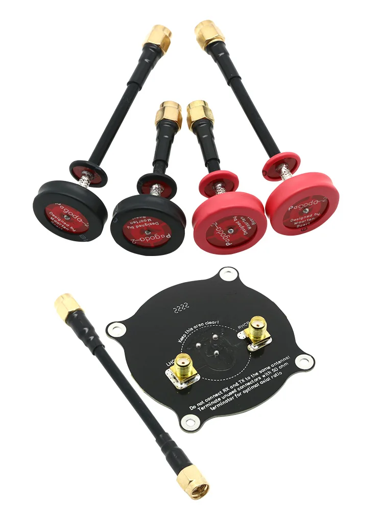 Pagode 2/Triple Feed Patch 5,8 G 5 dBi 50 W omnidirektionale Omni FPV Flachbildschirm-Pagodenantenne LHCP/RHCP SMA/RP-SMA
