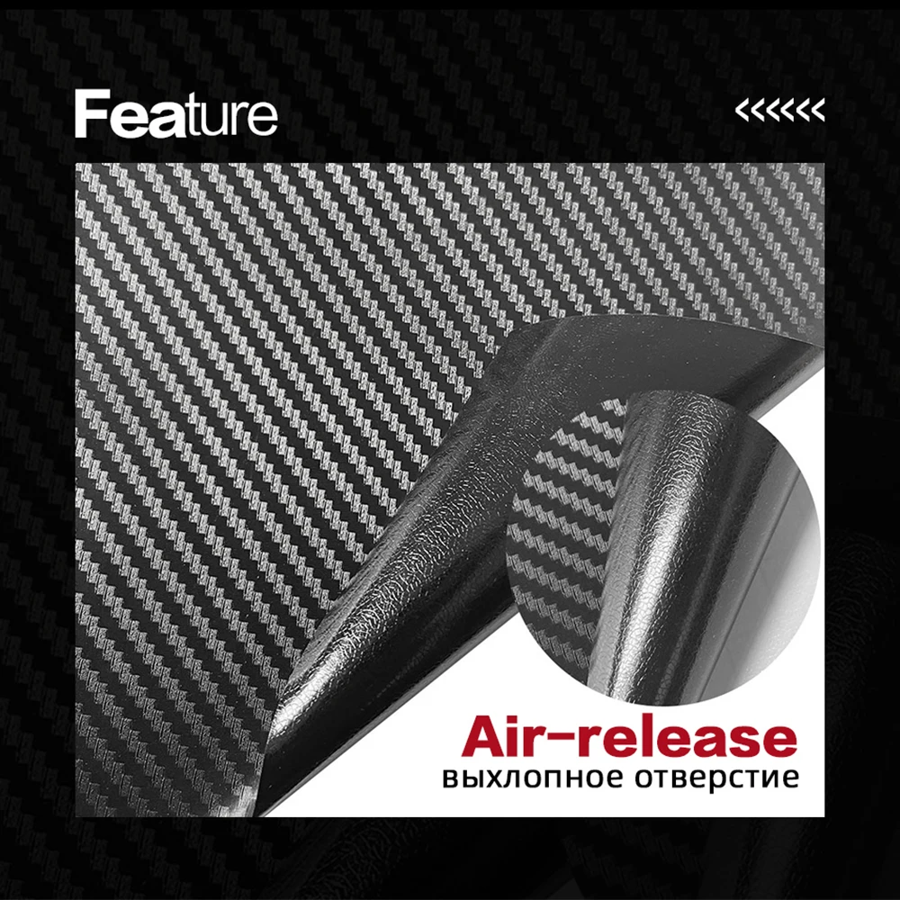 3D Carbon Fiber Car Wrap Vinyl Glossy Matte Black Self Adhesive Sticker Console Computer Laptop Case Decoration Accessories