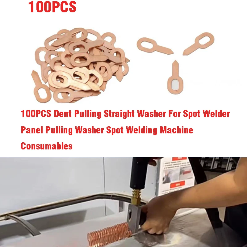 

100pcs copper plated oval Dent Puller Rings Car Body Panel Pulling Washer Tool