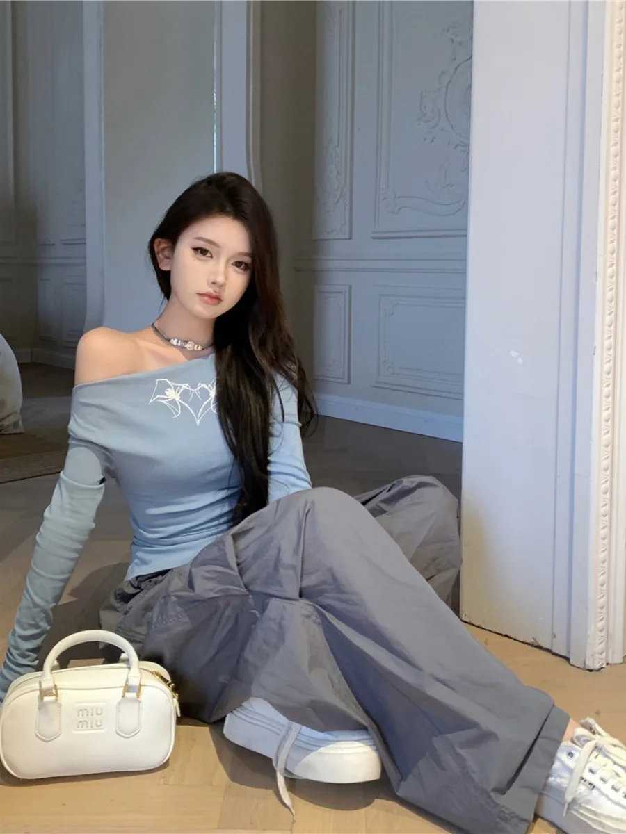 

Women's Spider T-Shirt Long Sleeves Versatile Gothic Style Hot Girl Fashion Street Printing Leisure Commute Sexy 2024 new style