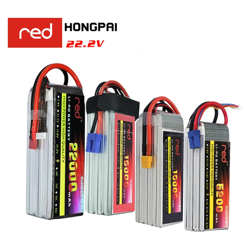 

7,4 V 11,1 V 14,8 V 18,5 V 22,2 V 2S 3S 4S 6S 10000 12000 16000 mAh 25C RC LiPo аккумулятор Радиоуправляемый автомобиль сельскохозяйственный распылитель Дрон